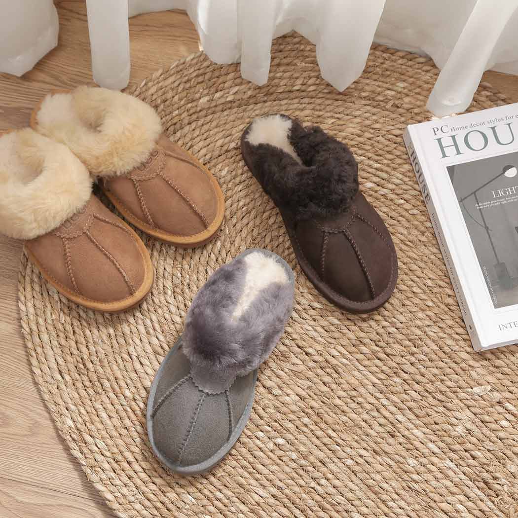 AUSTRALIAN SHEPHERD® UGG Slippers Double Face Sheepskin Wool Robert AS 2002