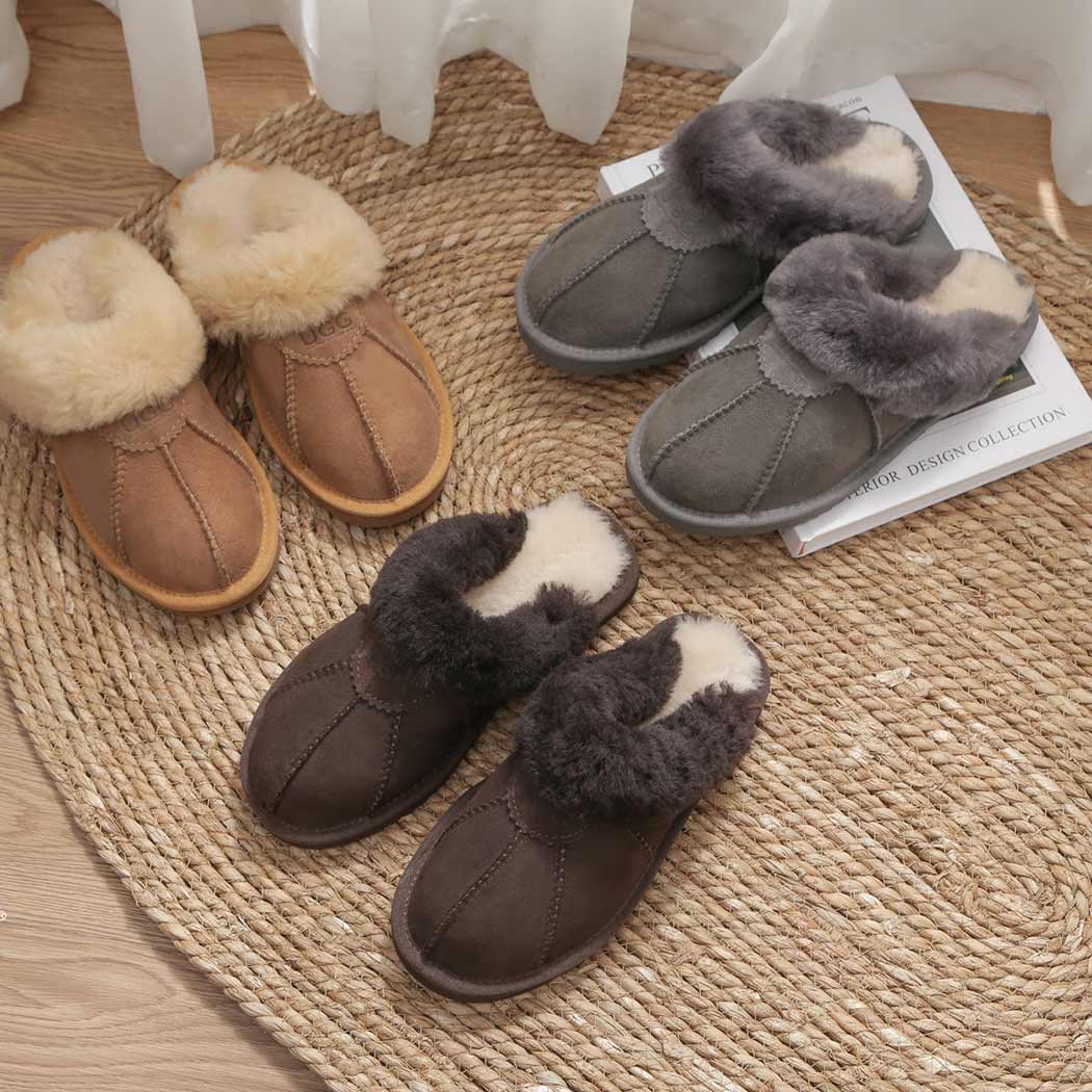 AUSTRALIAN SHEPHERD® UGG Slippers Double Face Sheepskin Wool Robert AS 2002