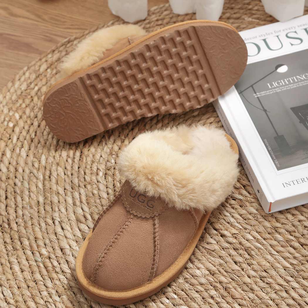 AUSTRALIAN SHEPHERD® UGG Slippers Double Face Sheepskin Wool Robert AS 2002