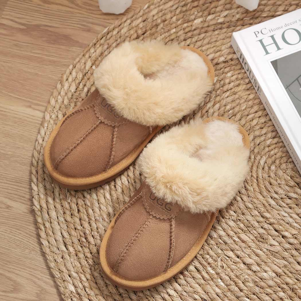 AUSTRALIAN SHEPHERD® UGG Slippers Double Face Sheepskin Wool Robert AS 2002