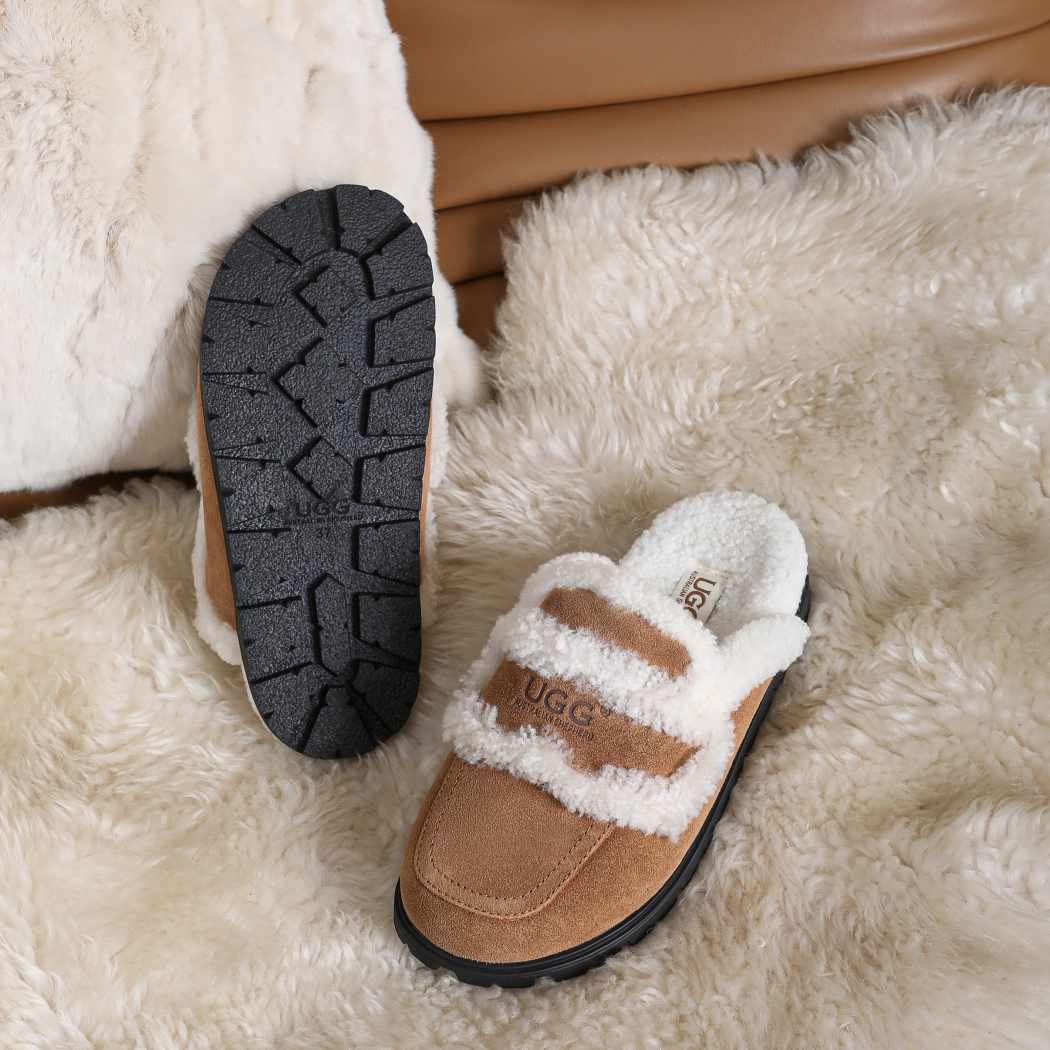 AUSTRALIAN SHEPHERD® UGG Slippers Women Sheepskin Wool Shearling Lined Remi AS 2054