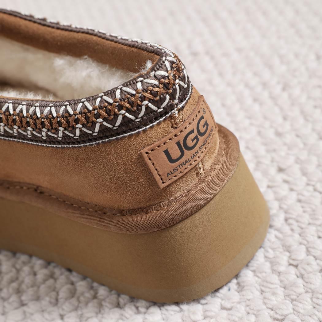 AUSTRALIAN SHEPHERD® UGG Slippers Sheepskin Wool Ankle Platform Tazzy Hippie AS 2062