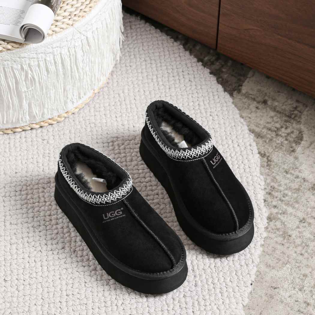 AUSTRALIAN SHEPHERD® UGG Slippers Sheepskin Wool Ankle Platform Tazzy Hippie AS 2062