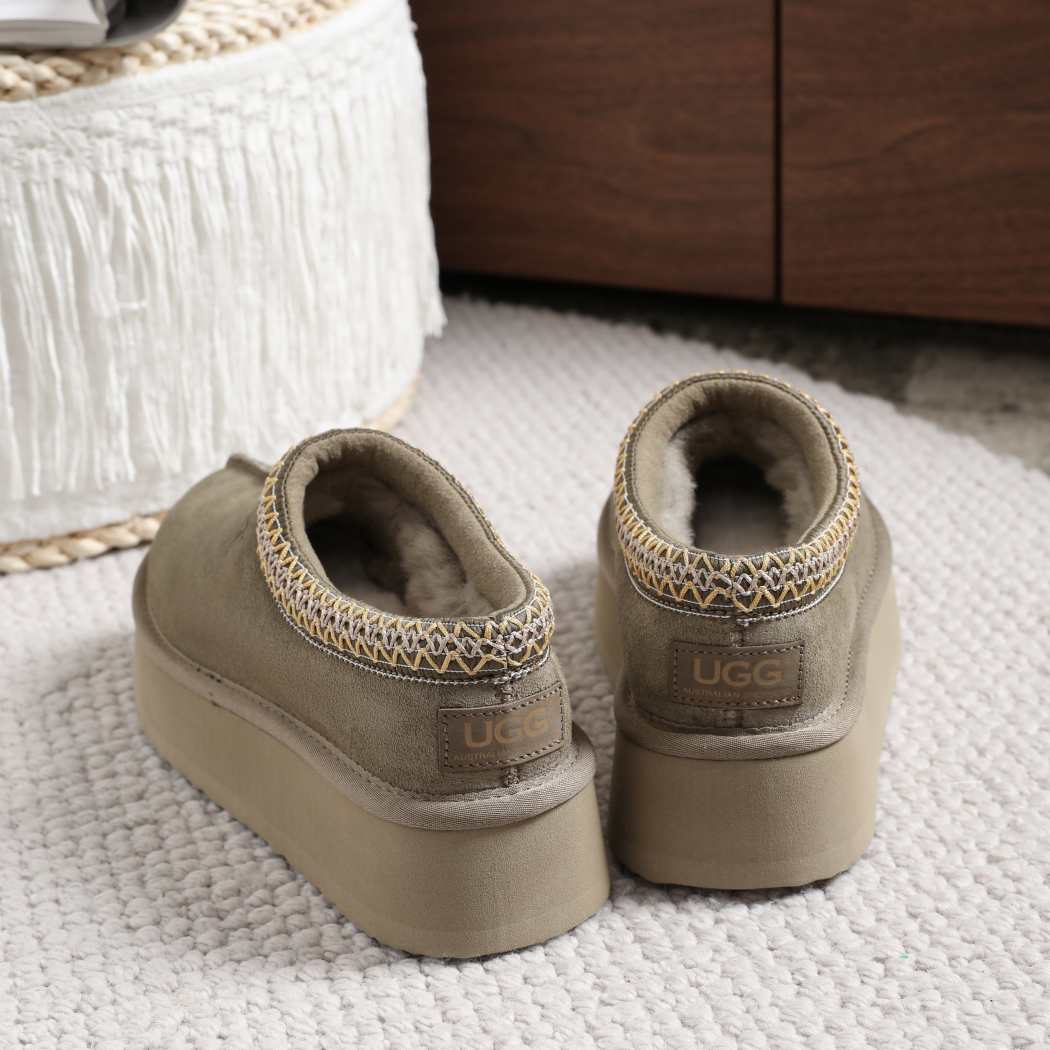AUSTRALIAN SHEPHERD® UGG Slippers Sheepskin Wool Ankle Platform Tazzy Hippie AS 2062