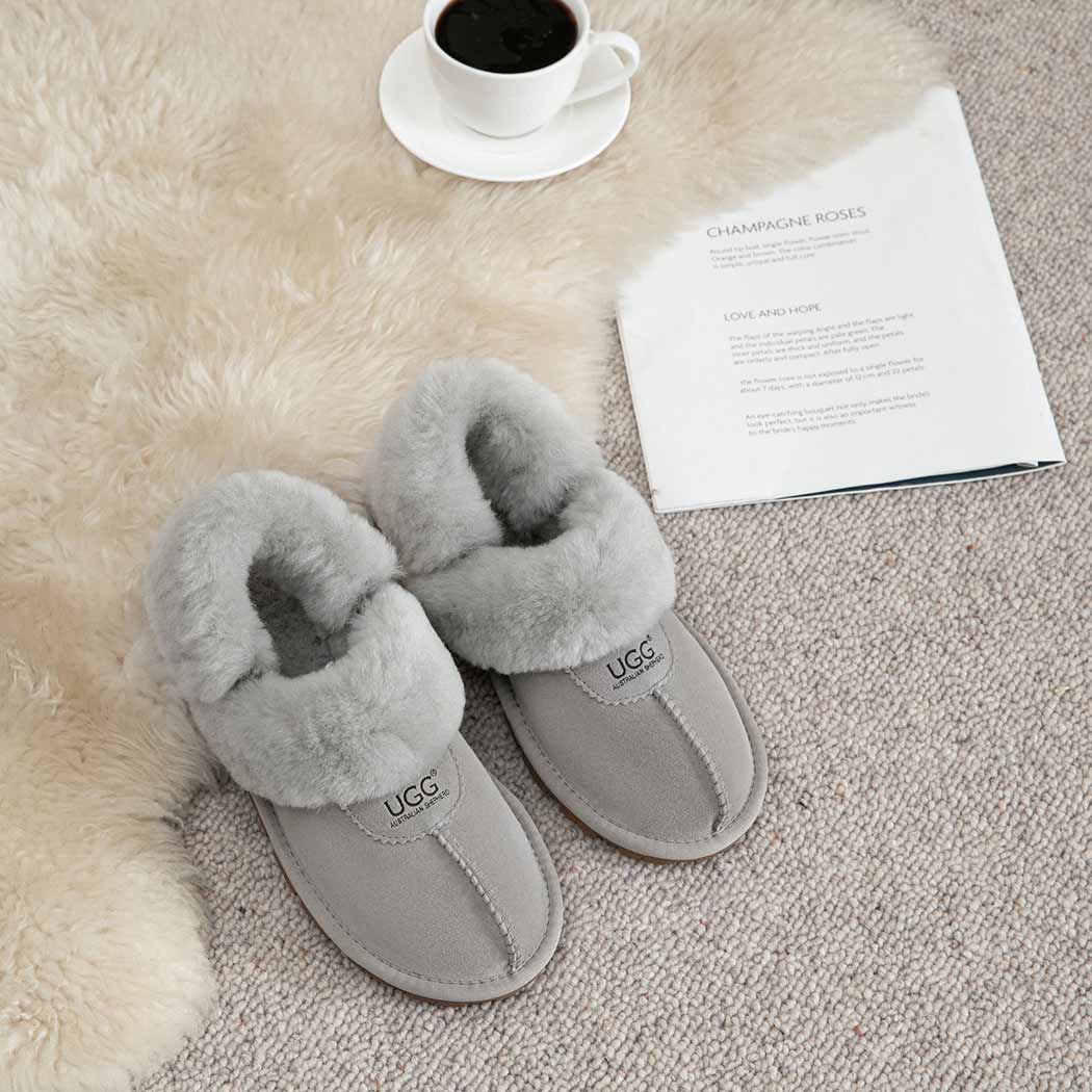 AUSTRALIAN SHEPHERD® 3-Way Style UGG Women Slippers Removable Wool Fluffy Strap Slingback Waffle AS 2076