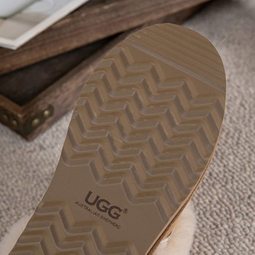 AUSTRALIAN SHEPHERD® 3-Way Style UGG Women Slippers Removable Wool Strap Slingback Platform Musa AS 2077