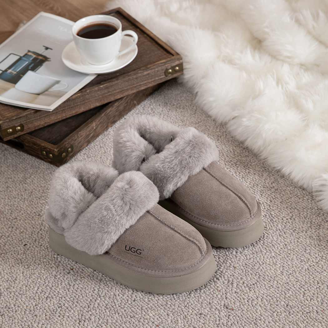 AUSTRALIAN SHEPHERD® 3-Way Style UGG Women Slippers Removable Wool Strap Slingback Platform Musa AS 2077