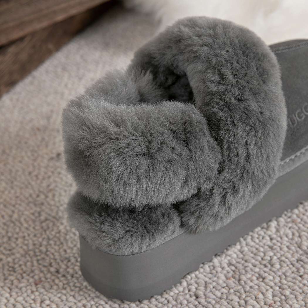 AUSTRALIAN SHEPHERD® 3-Way Style UGG Women Slippers Removable Wool Strap Slingback Platform Musa AS 2077