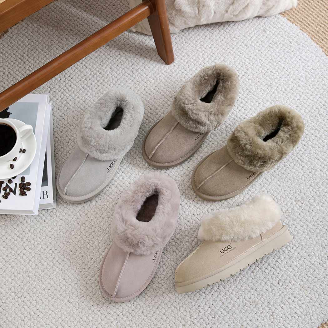 AUSTRALIAN SHEPHERD® UGG Slippers Sheepskin Wool Ankle Homey Special AS 2079