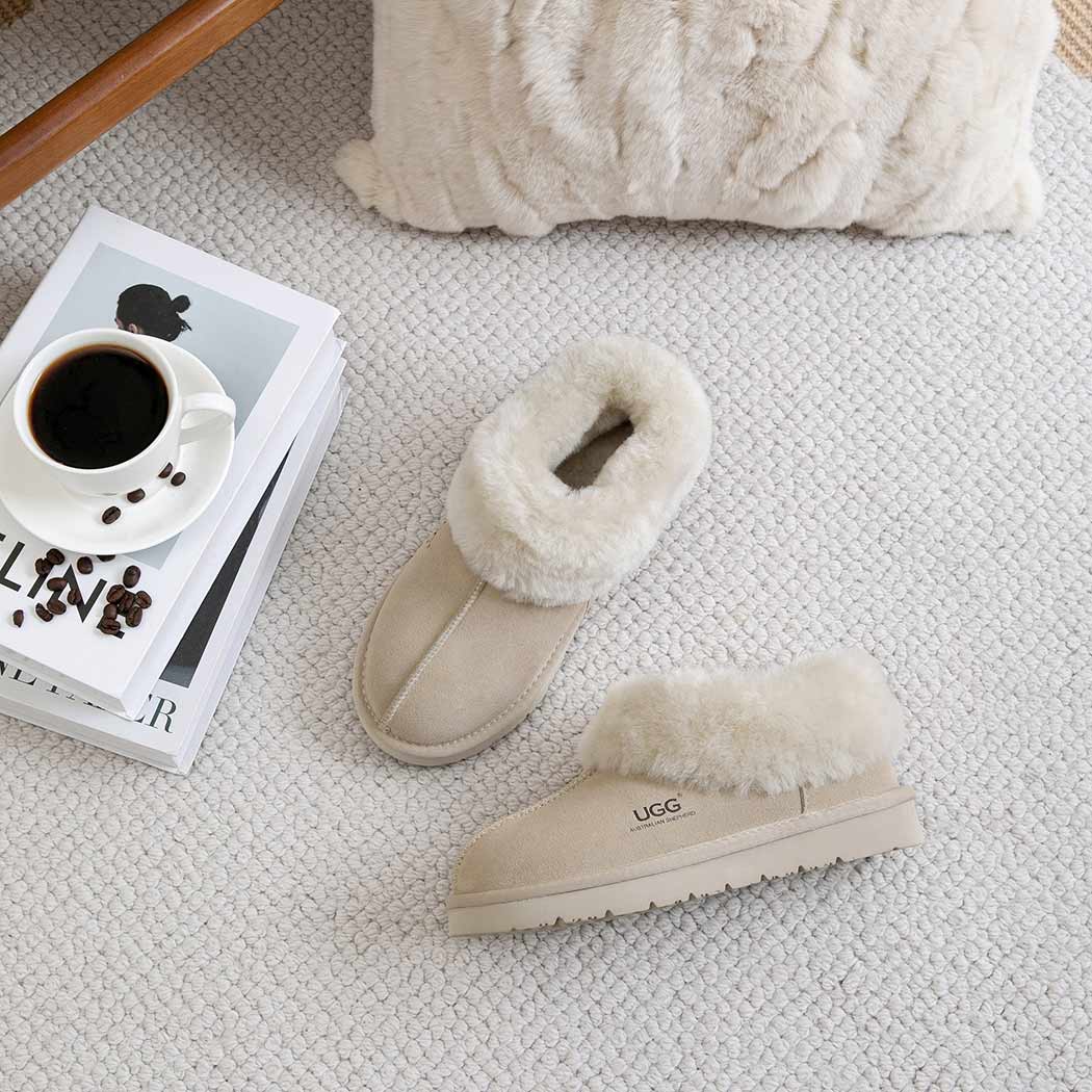 AUSTRALIAN SHEPHERD® UGG Slippers Sheepskin Wool Ankle Homey Special AS 2079