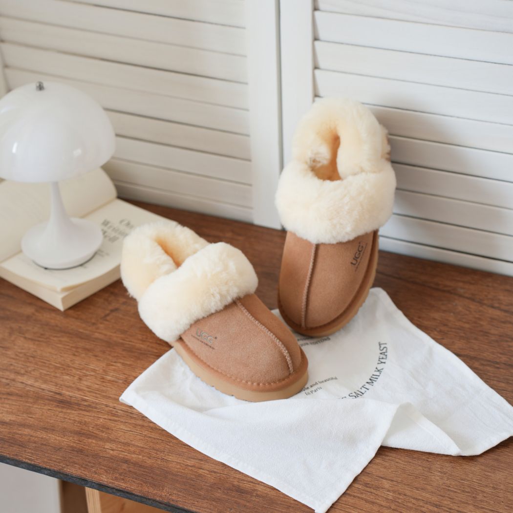 AUSTRALIAN SHEPHERD® 3-Way Style UGG Women Slippers Removable Wool Strap Slingback Muffin Fluffy AS 2082