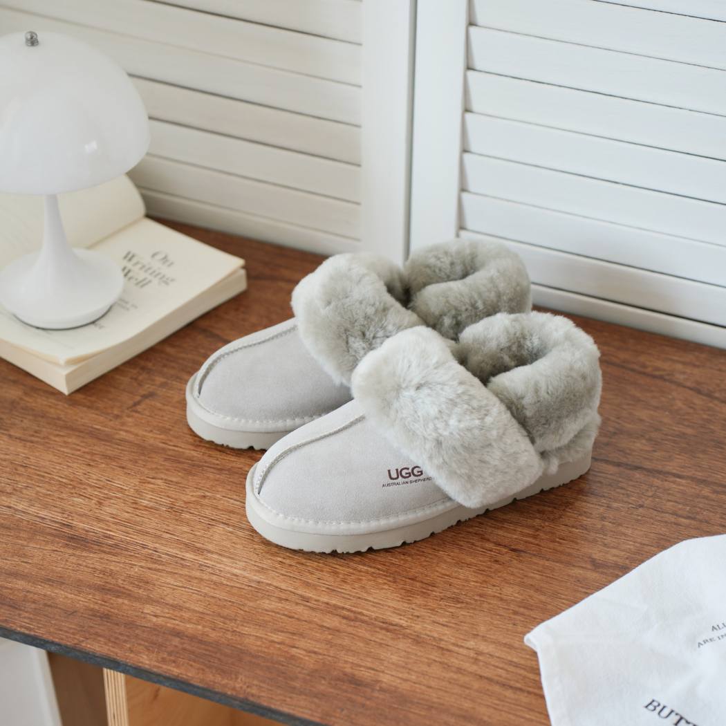 AUSTRALIAN SHEPHERD® 3-Way Style UGG Women Slippers Removable Wool Strap Slingback Muffin Fluffy AS 2082
