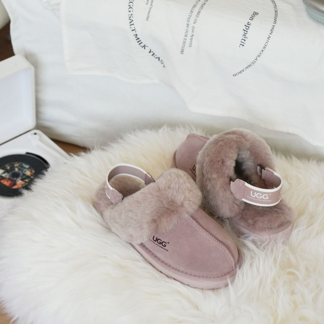 AUSTRALIAN SHEPHERD® 3-Way Style UGG Women Slippers Removable Wool Strap Slingback Muffin Fluffy AS 2082