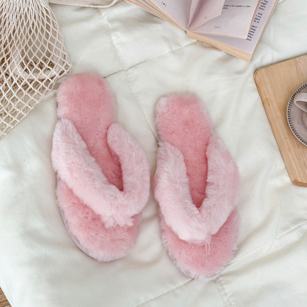 AUSTRALIAN SHEPHERD® UGG Thongs Women Fluffy Slides Farah AS 2086