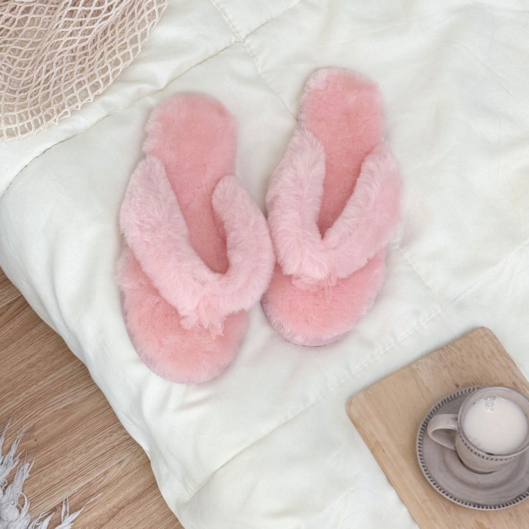 AUSTRALIAN SHEPHERD® UGG Thongs Women Fluffy Slides Farah AS 2086