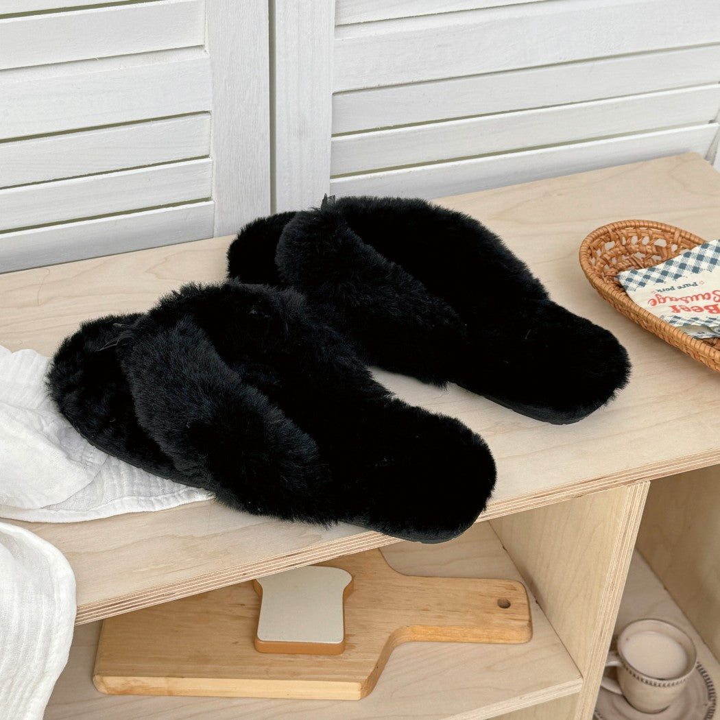 AUSTRALIAN SHEPHERD® UGG Thongs Women Fluffy Slides Farah AS 2086