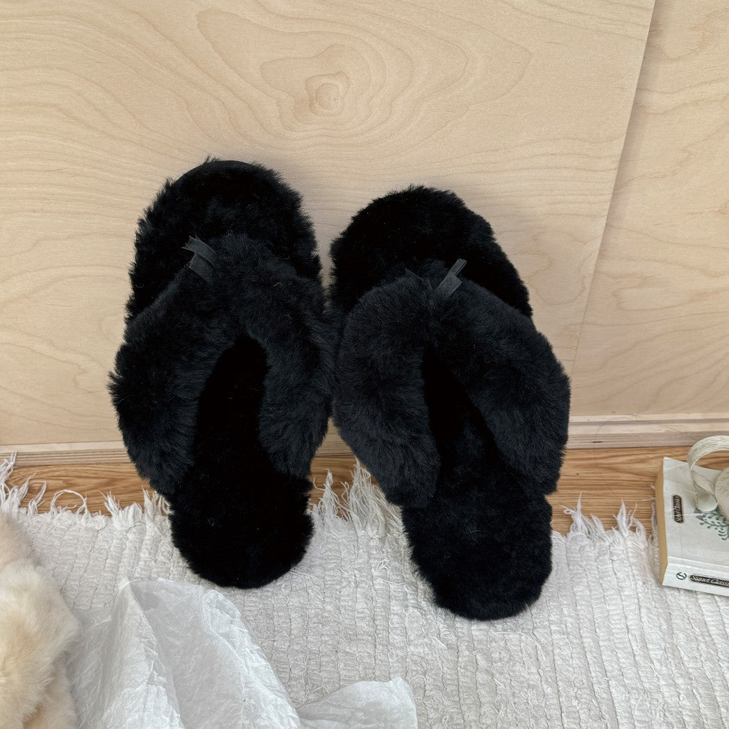 AUSTRALIAN SHEPHERD® UGG Thongs Women Fluffy Slides Farah AS 2086