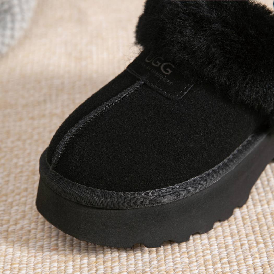 AUSTRALIAN SHEPHERD® 3-Way Style UGG Slippers Women Removable Wool Strap Slingback Chunky Platform Muna AS 2087