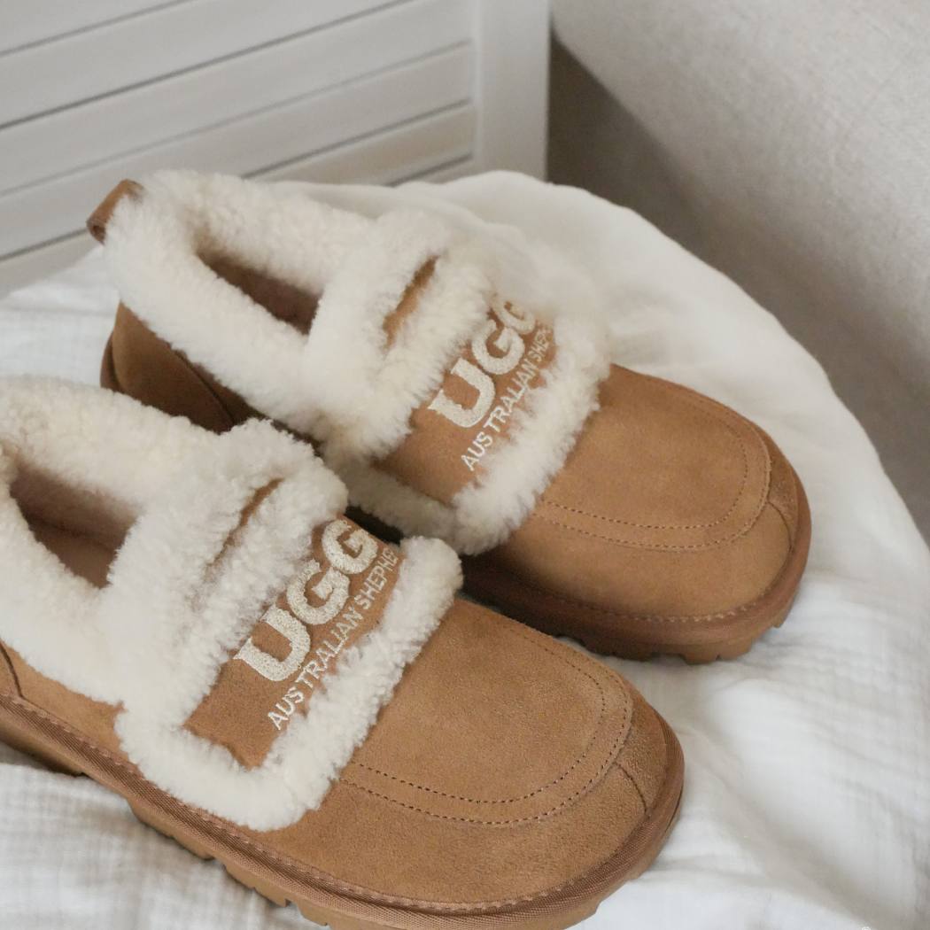 AUSTRALIAN SHEPHERD® UGG Slippers Women Sheepskin Wool Ankle Rilee Loafers AS 2091