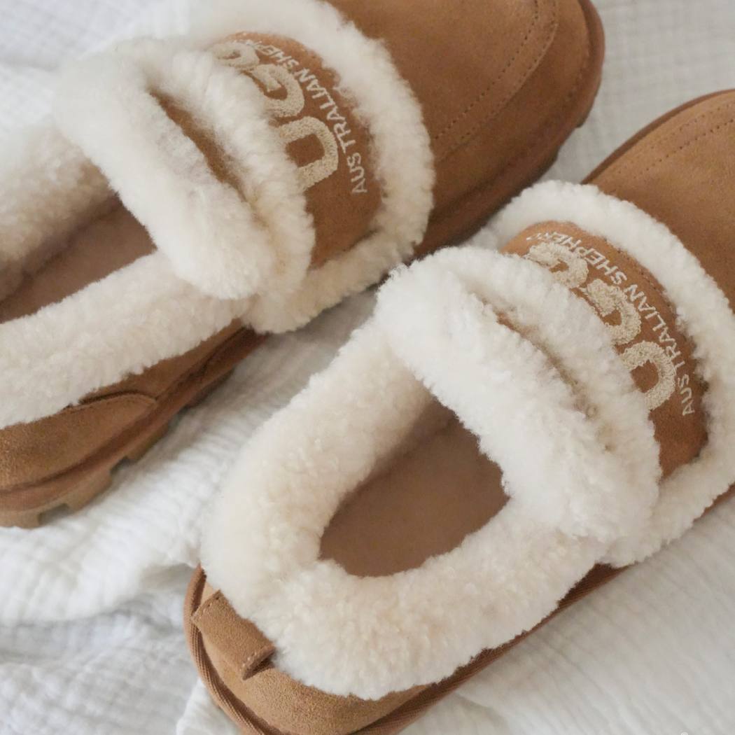 AUSTRALIAN SHEPHERD® UGG Slippers Women Sheepskin Wool Ankle Rilee Loafers AS 2091