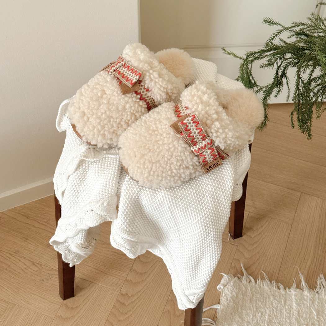 AUSTRALIAN SHEPHERD® UGG Slippers Women Sheepskin Wool Bow Cecil AS 2092