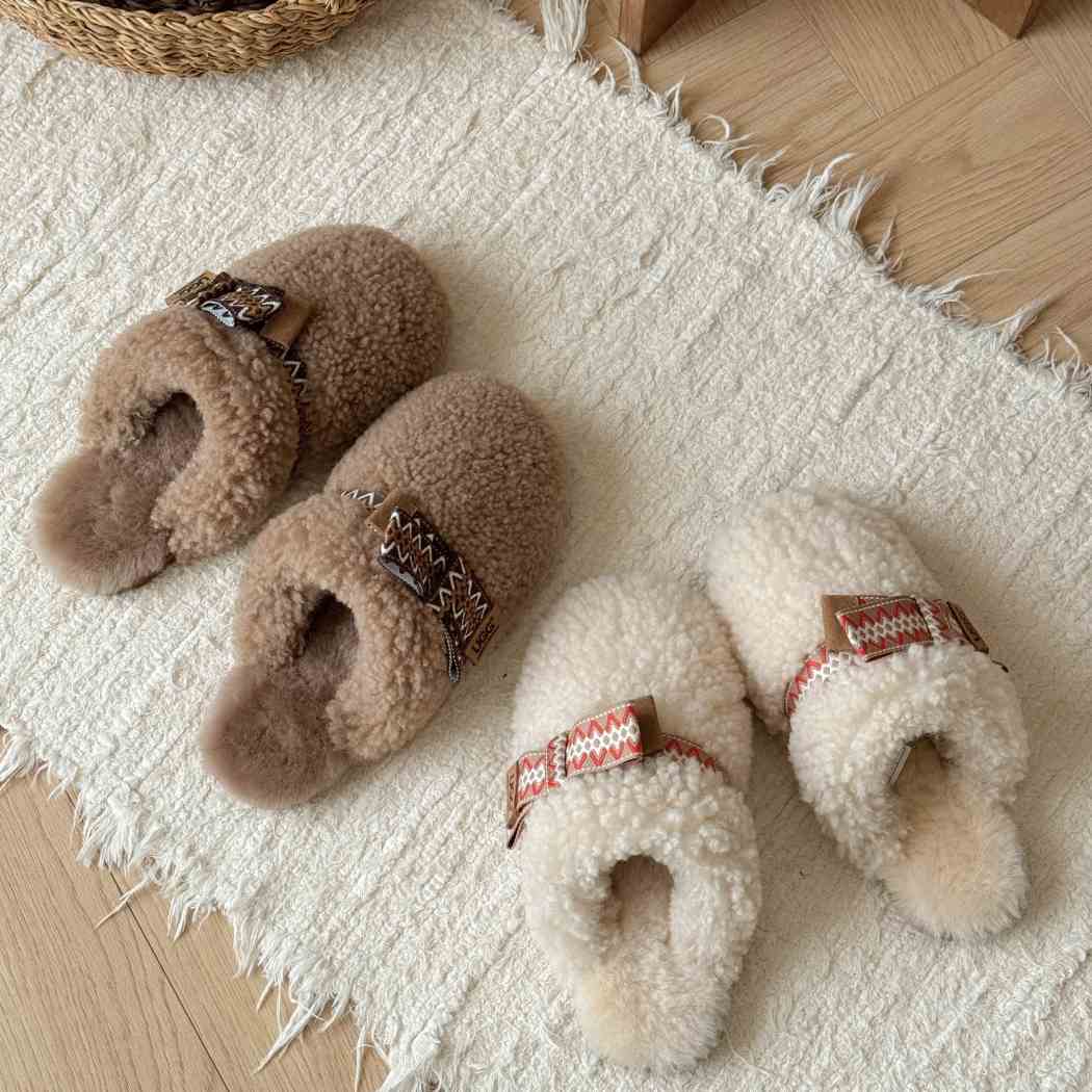AUSTRALIAN SHEPHERD® UGG Slippers Women Sheepskin Wool Bow Cecil AS 2092