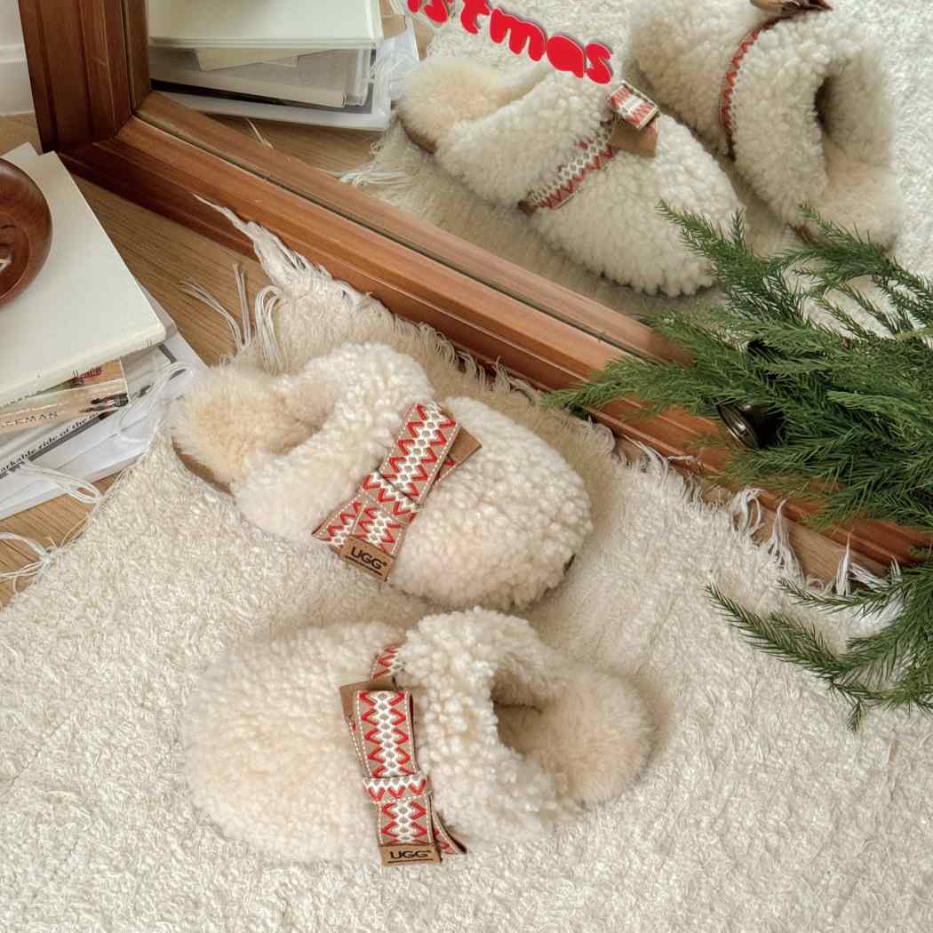 AUSTRALIAN SHEPHERD® UGG Slippers Women Sheepskin Wool Bow Cecil AS 2092