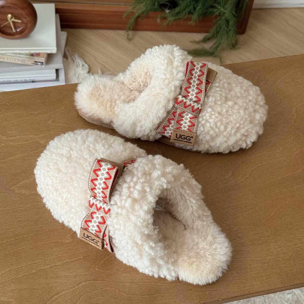 AUSTRALIAN SHEPHERD® UGG Slippers Women Sheepskin Wool Bow Cecil AS 2092