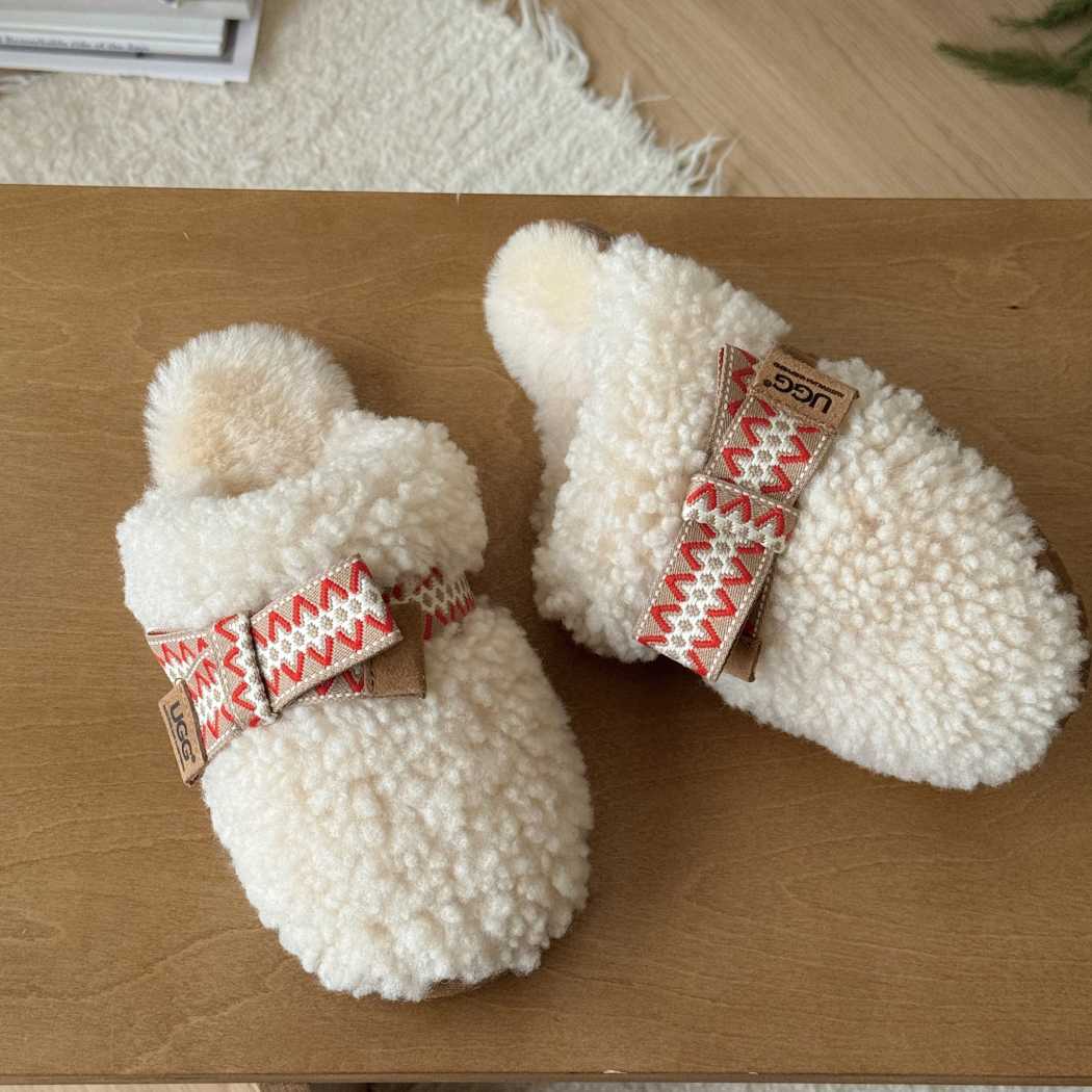 AUSTRALIAN SHEPHERD® UGG Slippers Women Sheepskin Wool Bow Cecil AS 2092