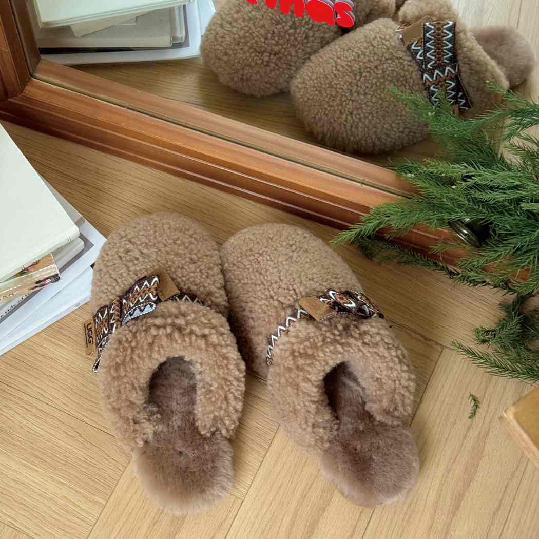 AUSTRALIAN SHEPHERD® UGG Slippers Women Sheepskin Wool Bow Cecil AS 2092