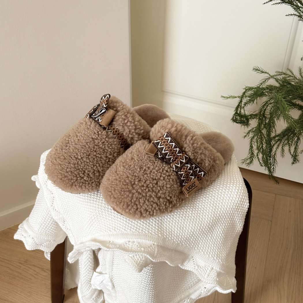 AUSTRALIAN SHEPHERD® UGG Slippers Women Sheepskin Wool Bow Cecil AS 2092