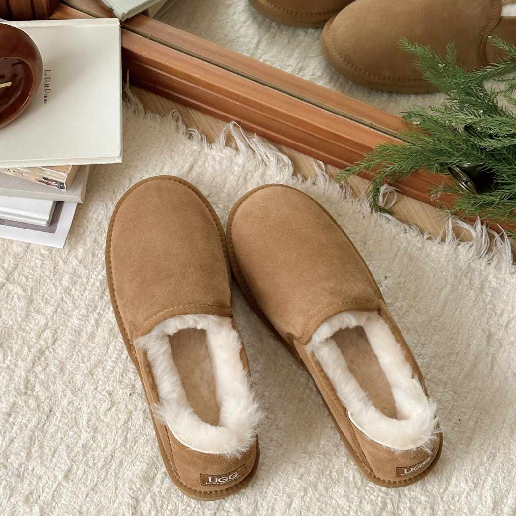 Australian Shepherd® Men's Sheepskin Wool Barn Slippers AS 2098