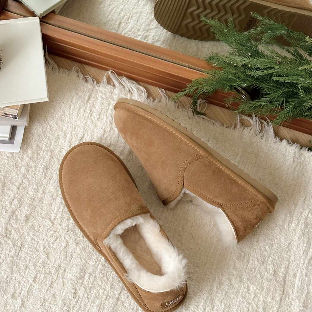 Australian Shepherd® Men's Sheepskin Wool Barn Slippers AS 2098