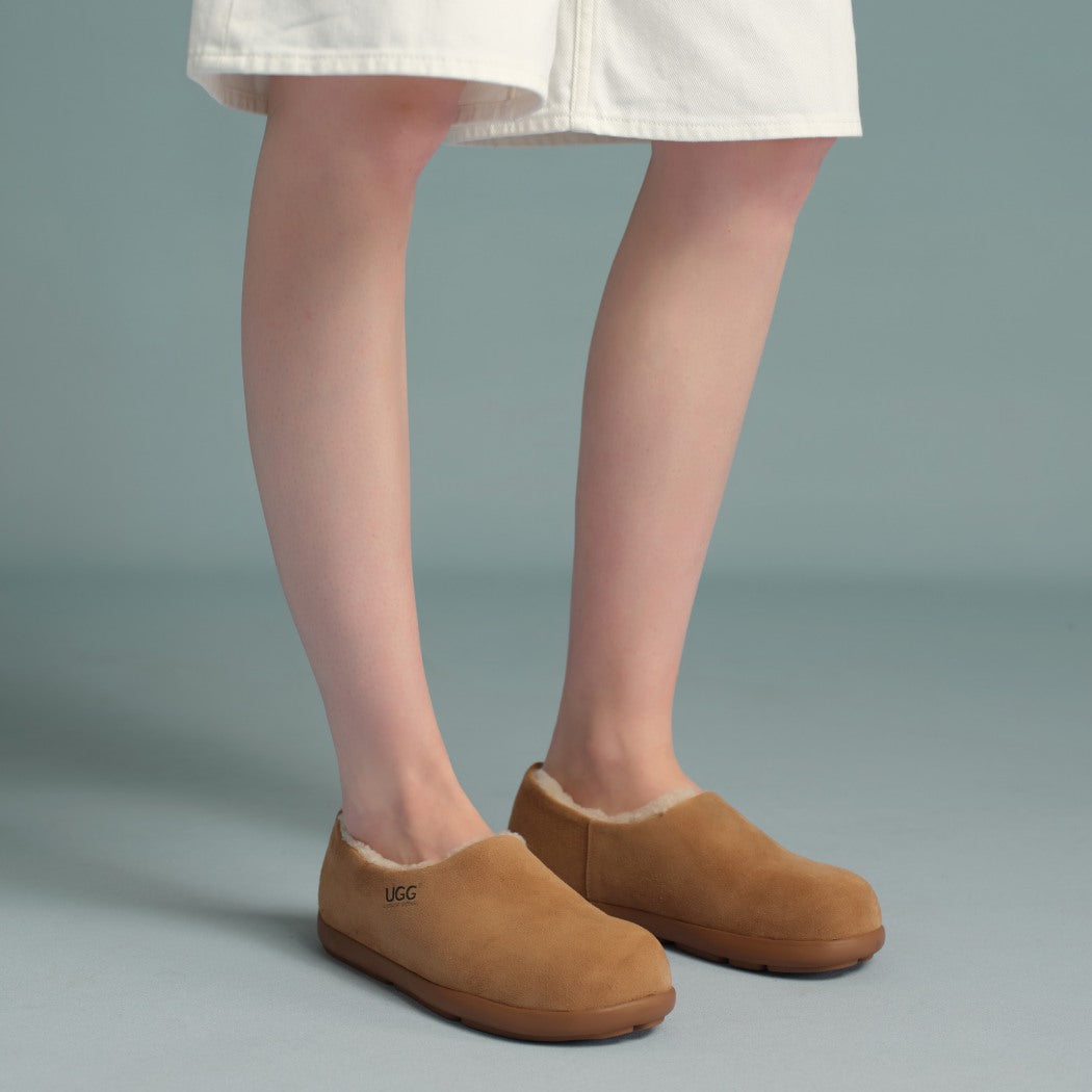 AUSTRALIAN SHEPHERD® Brett Sheepskin Wool Ankle Clog Slippers AS 2100