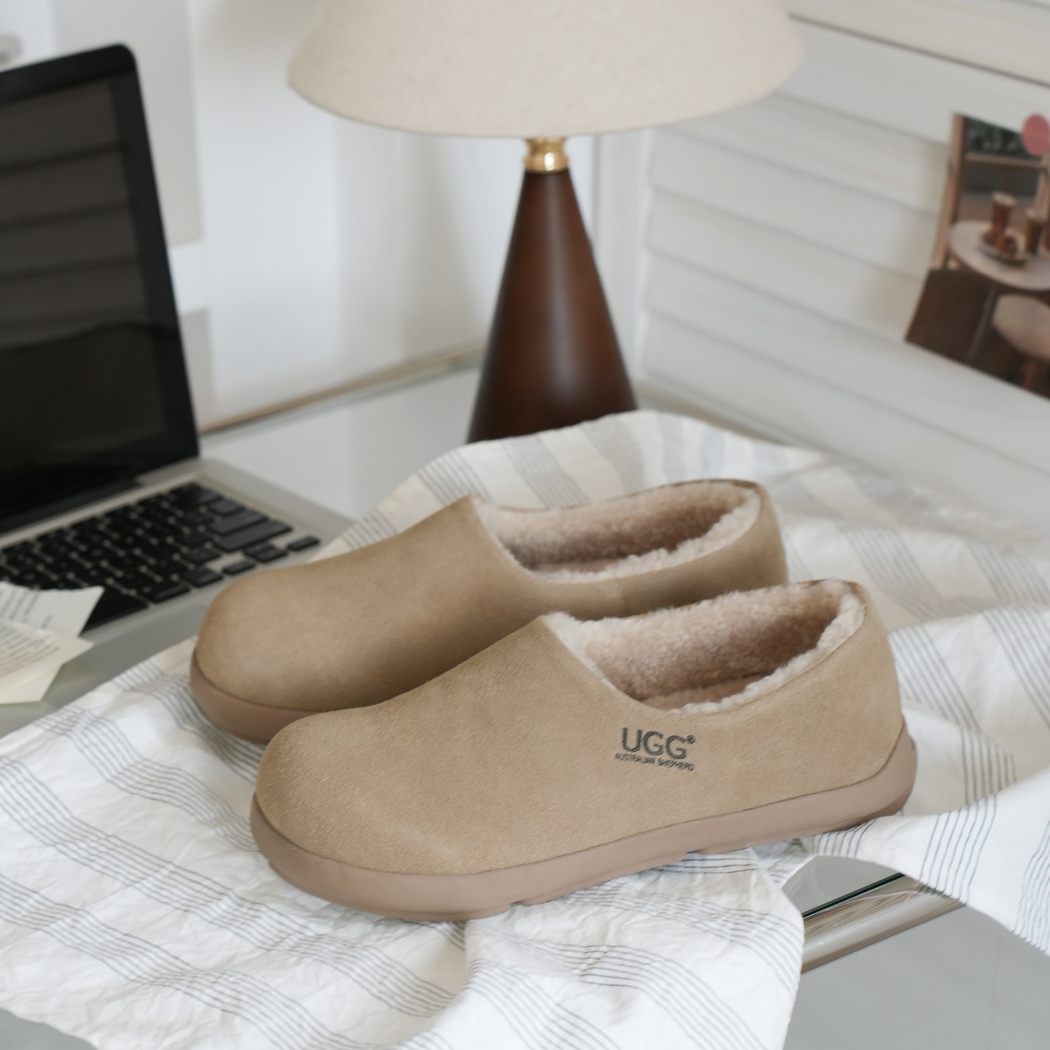 AUSTRALIAN SHEPHERD® Brett Sheepskin Wool Ankle Clog Slippers AS 2100
