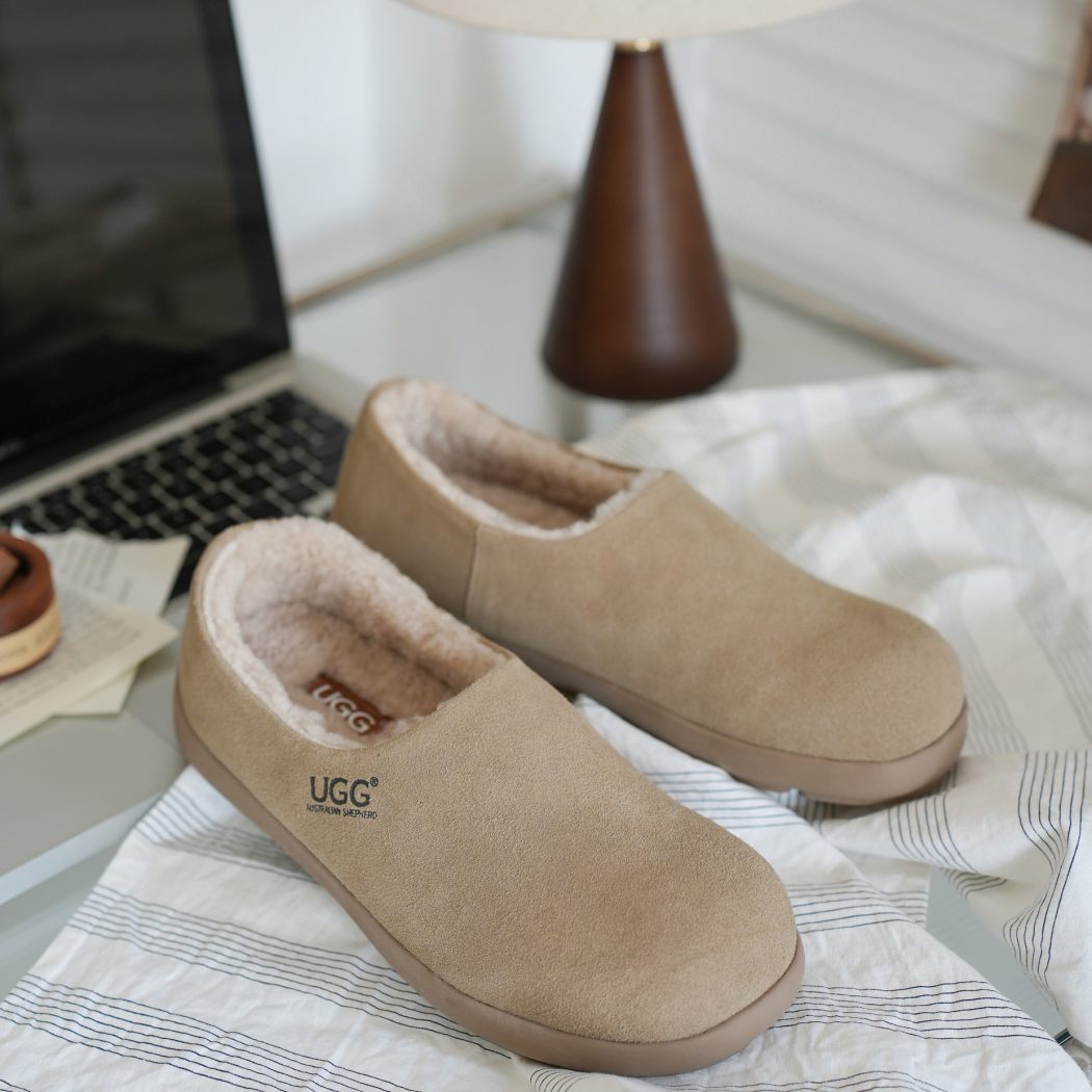 AUSTRALIAN SHEPHERD® Brett Sheepskin Wool Ankle Clog Slippers AS 2100