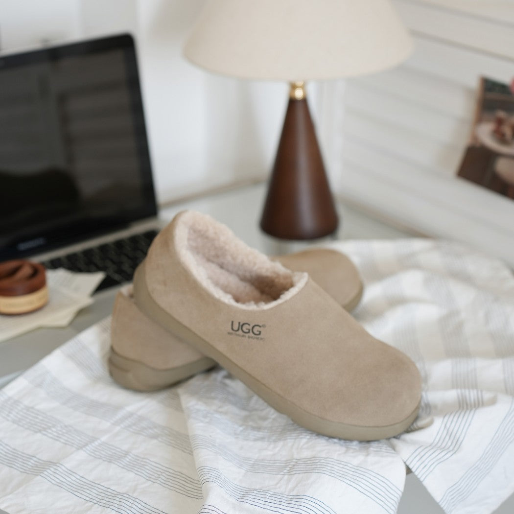 AUSTRALIAN SHEPHERD® Brett Sheepskin Wool Ankle Clog Slippers AS 2100