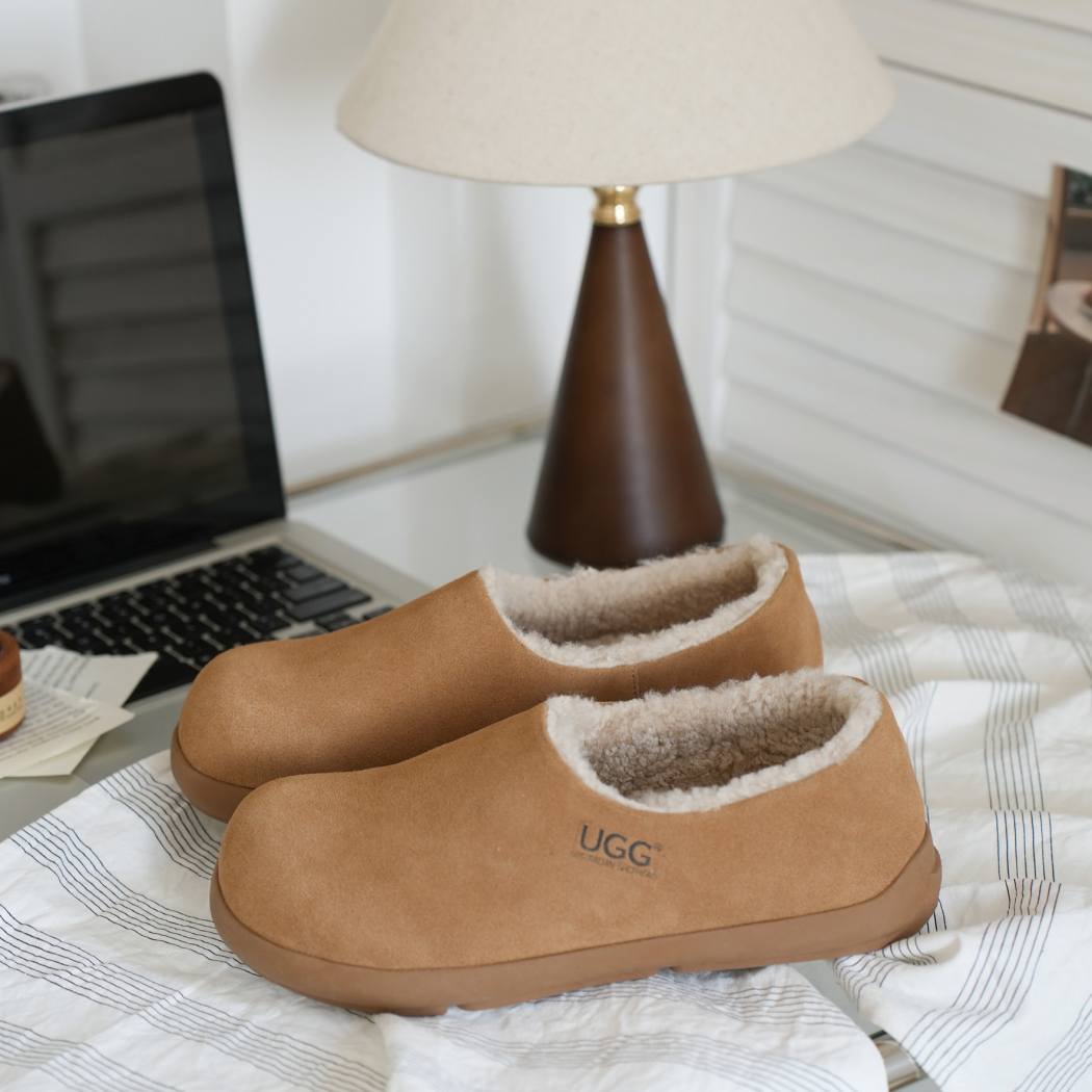 AUSTRALIAN SHEPHERD® Brett Sheepskin Wool Ankle Clog Slippers AS 2100