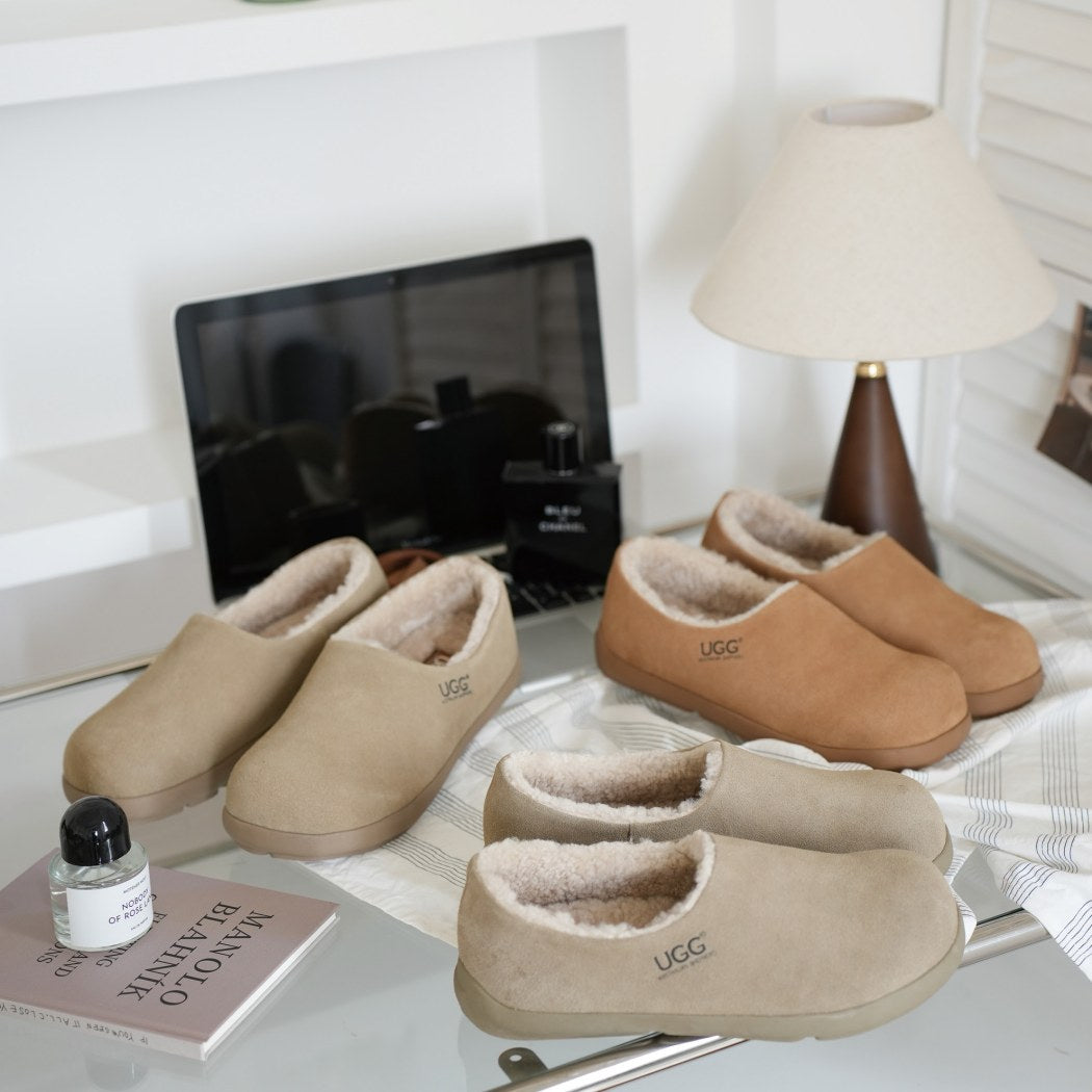 AUSTRALIAN SHEPHERD® Brett Sheepskin Wool Ankle Clog Slippers AS 2100