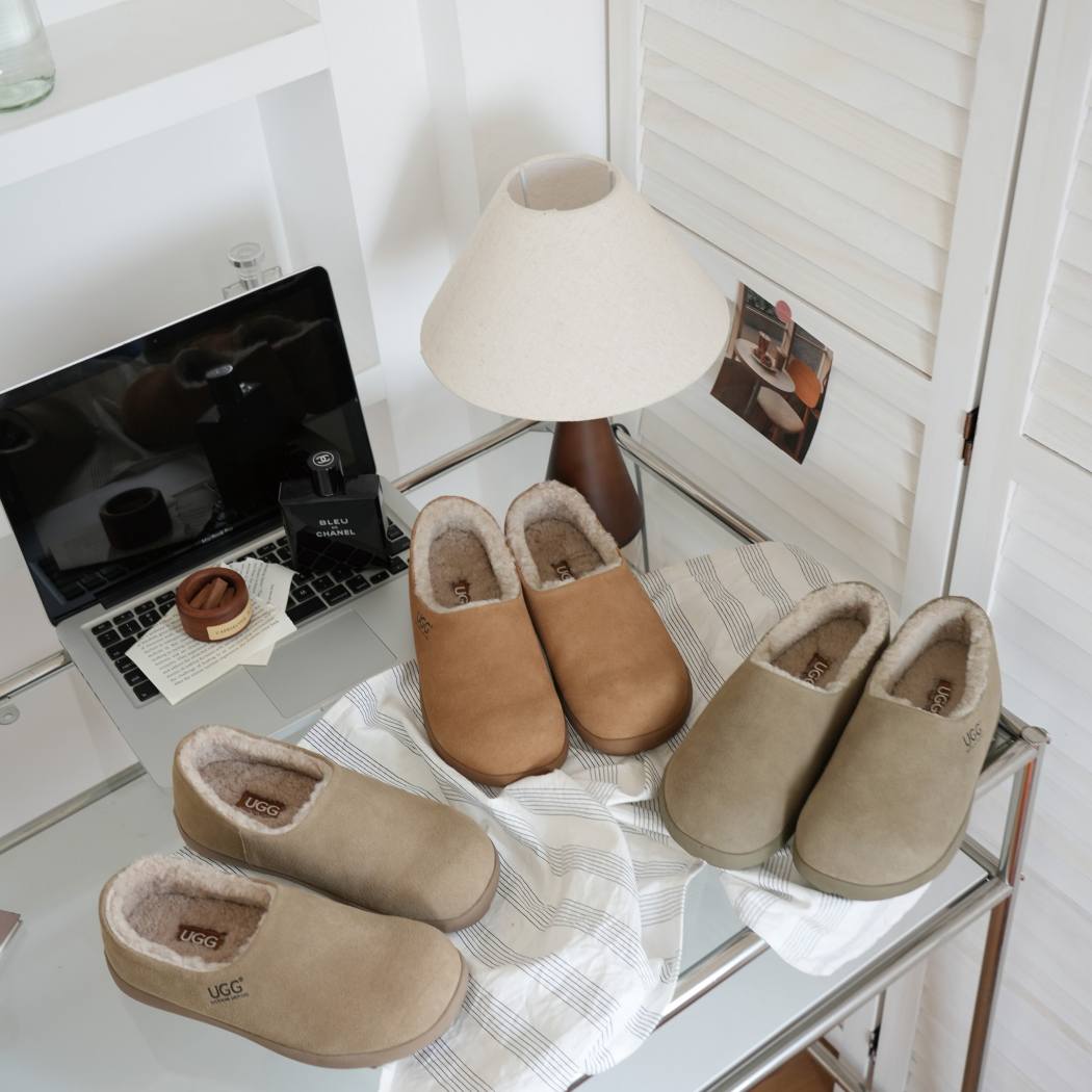 AUSTRALIAN SHEPHERD® Brett Sheepskin Wool Ankle Clog Slippers AS 2100