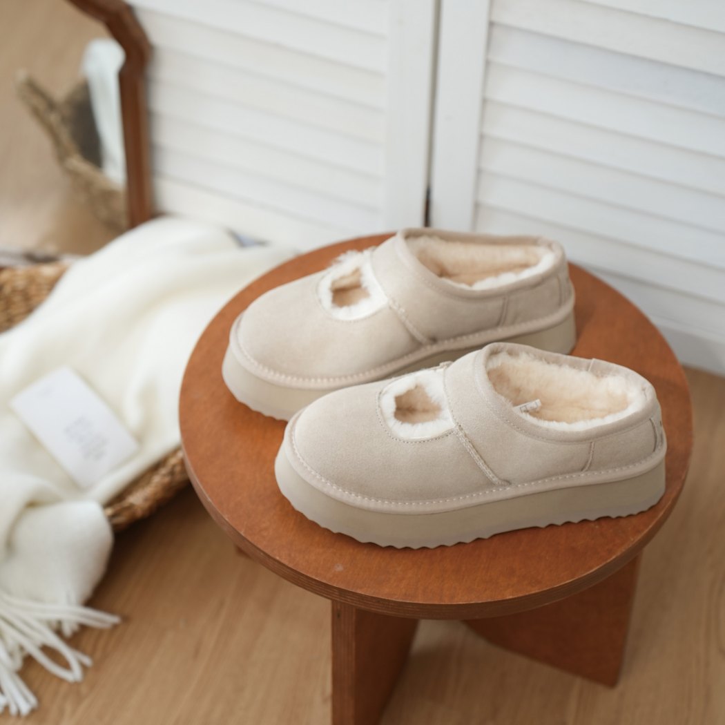 AUSTRALIAN SHEPHERD® UGG Slippers Sheepskin Wool Ankle Platform Carmella AS 2104