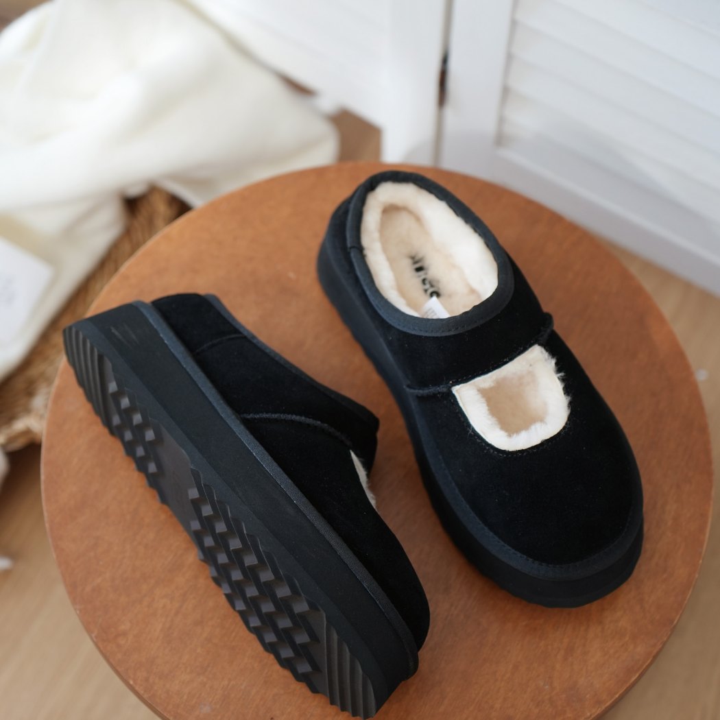 AUSTRALIAN SHEPHERD® UGG Slippers Sheepskin Wool Ankle Platform Carmella AS 2104
