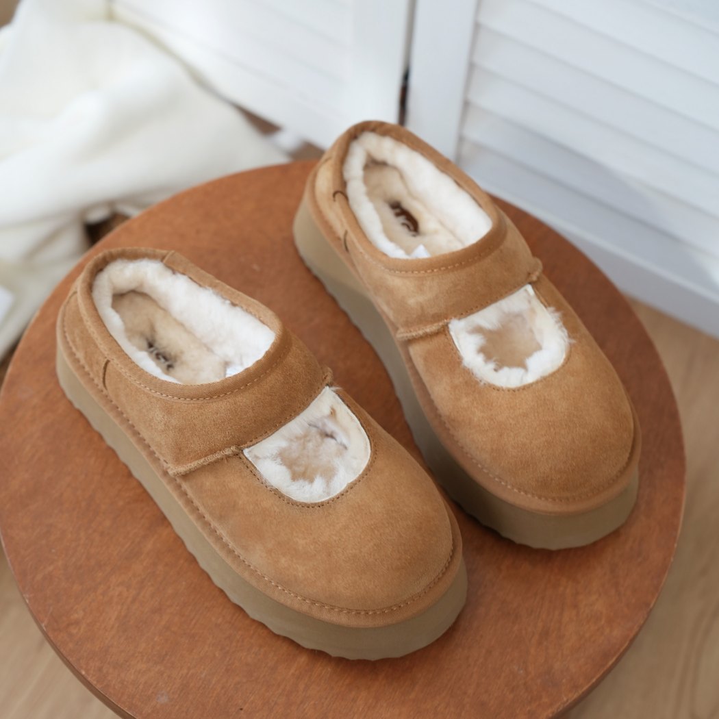 AUSTRALIAN SHEPHERD® UGG Slippers Sheepskin Wool Ankle Platform Carmella AS 2104