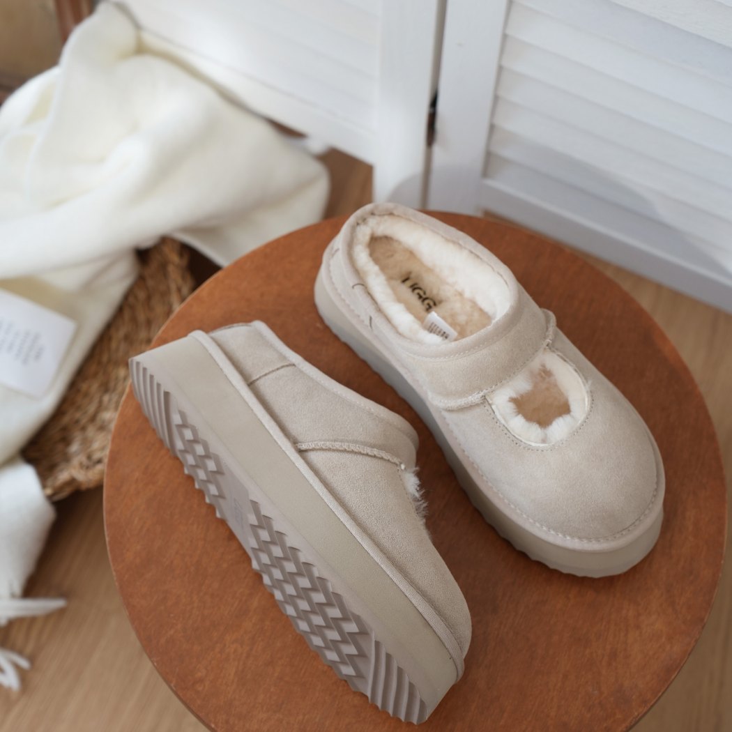 AUSTRALIAN SHEPHERD® UGG Slippers Sheepskin Wool Ankle Platform Carmella AS 2104