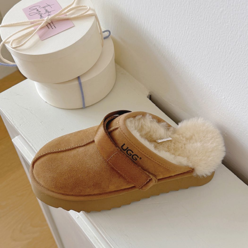 AUSTRALIAN SHEPHERD® Cozeln Slingback Platform Sheepskin Slippers AS 2111