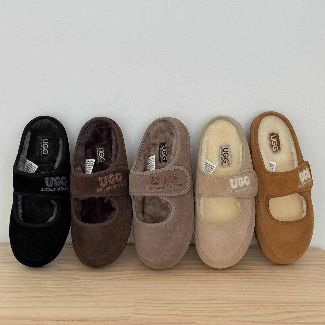 AUSTRALIAN SHEPHERD® Velly Mary Jane Sheepskin Slippers AS 2116