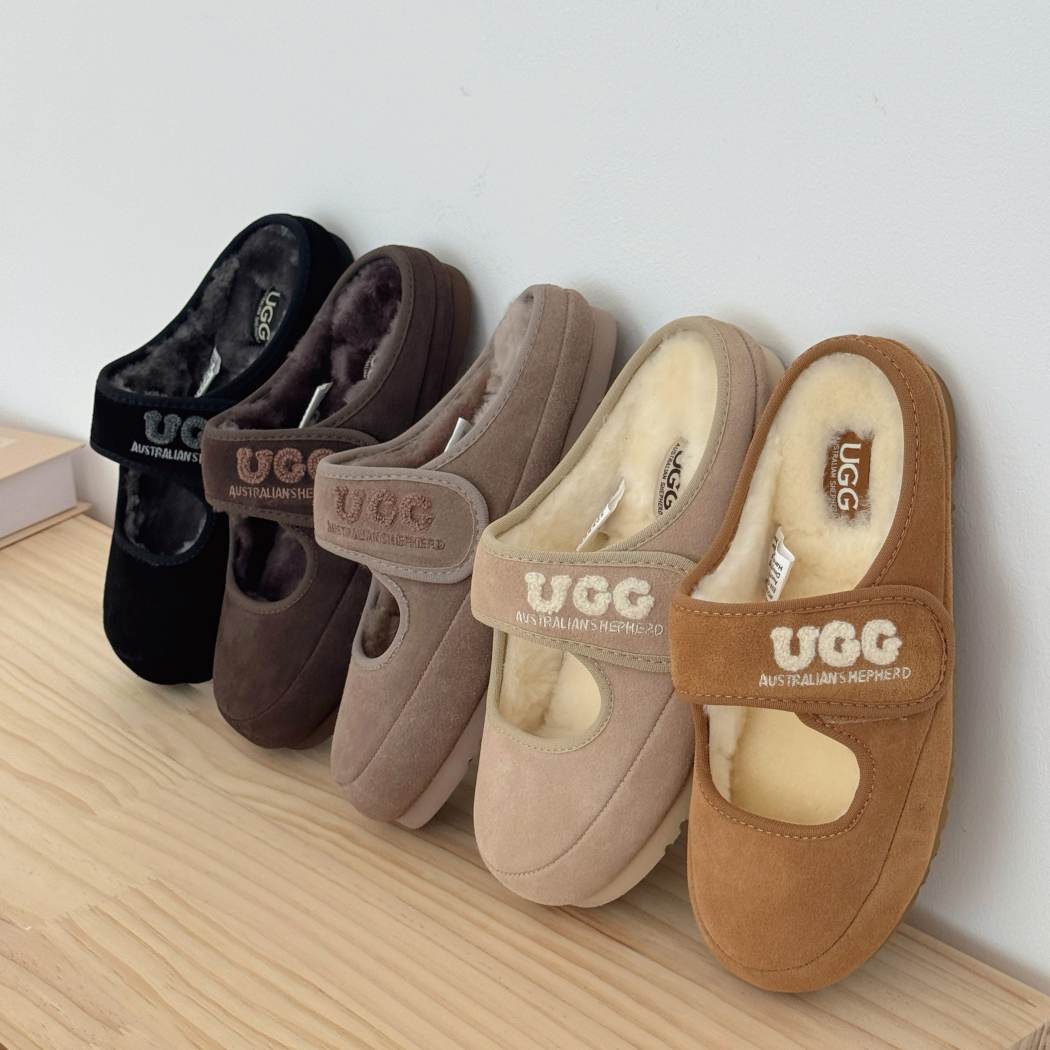 AUSTRALIAN SHEPHERD® Velly Mary Jane Sheepskin Slippers AS 2116