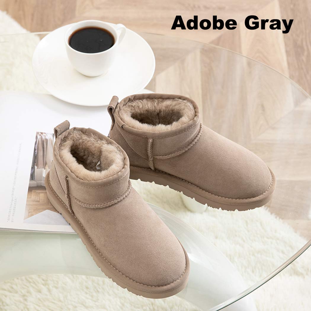 AUSTRALIAN SHEPHERD® UGG Boots Double Faced Sheepskin Wool Ankle Mini Boots Jade AS 3068