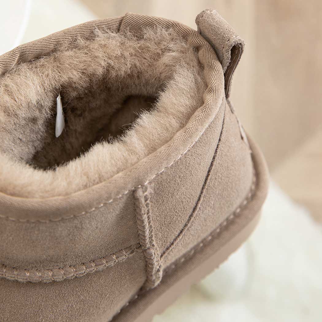 AUSTRALIAN SHEPHERD® UGG Boots Double Faced Sheepskin Wool Ankle Mini Boots Jade AS 3068