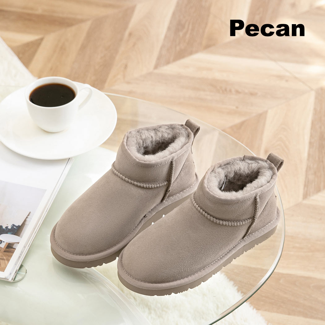 AUSTRALIAN SHEPHERD® UGG Boots Double Faced Sheepskin Wool Ankle Mini Boots Jade AS 3068